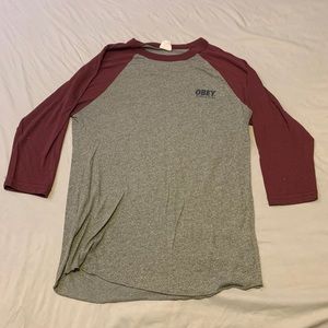 Obey 3/4 sleeve shirt